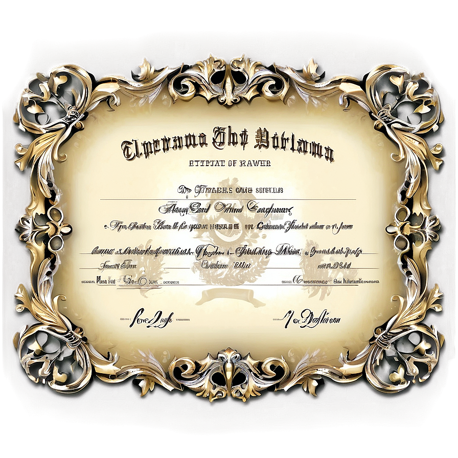 Fancy Frame For Diploma Png Dom