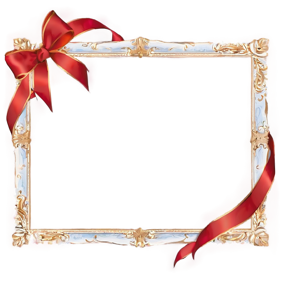 Fancy Frame With Ribbons Png Wpp