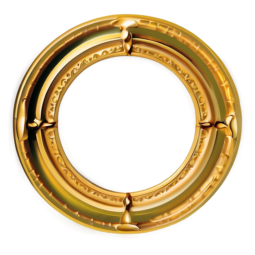 Fancy Gold Plate Png 97