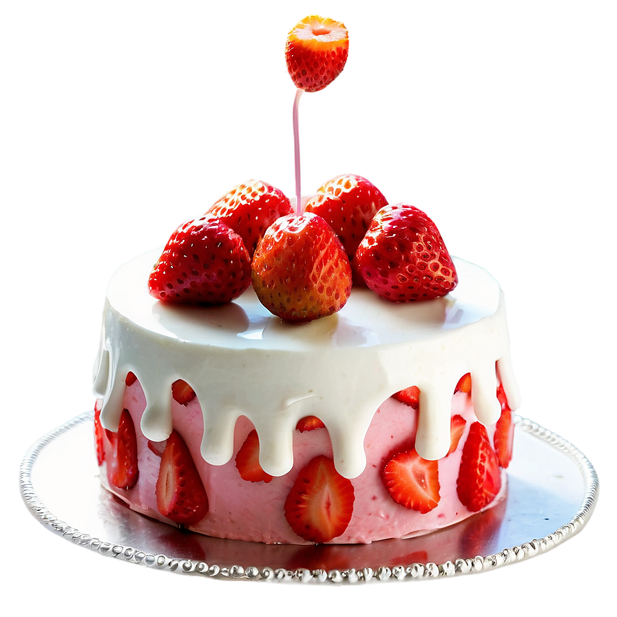 Fancy Strawberry Cake Png 06212024