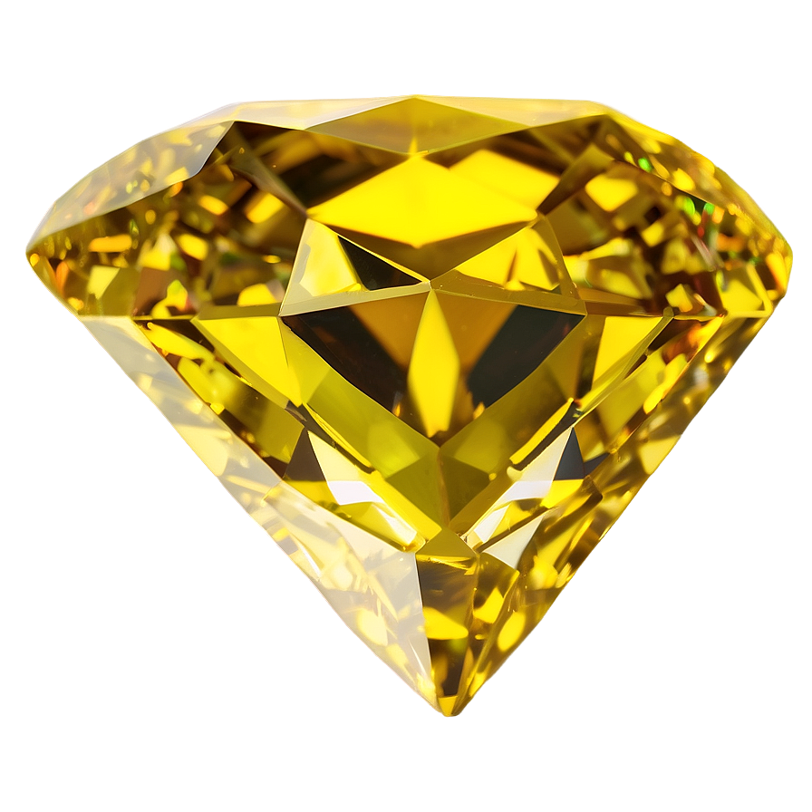 Fancy Yellow Diamond Gem Png Wkm