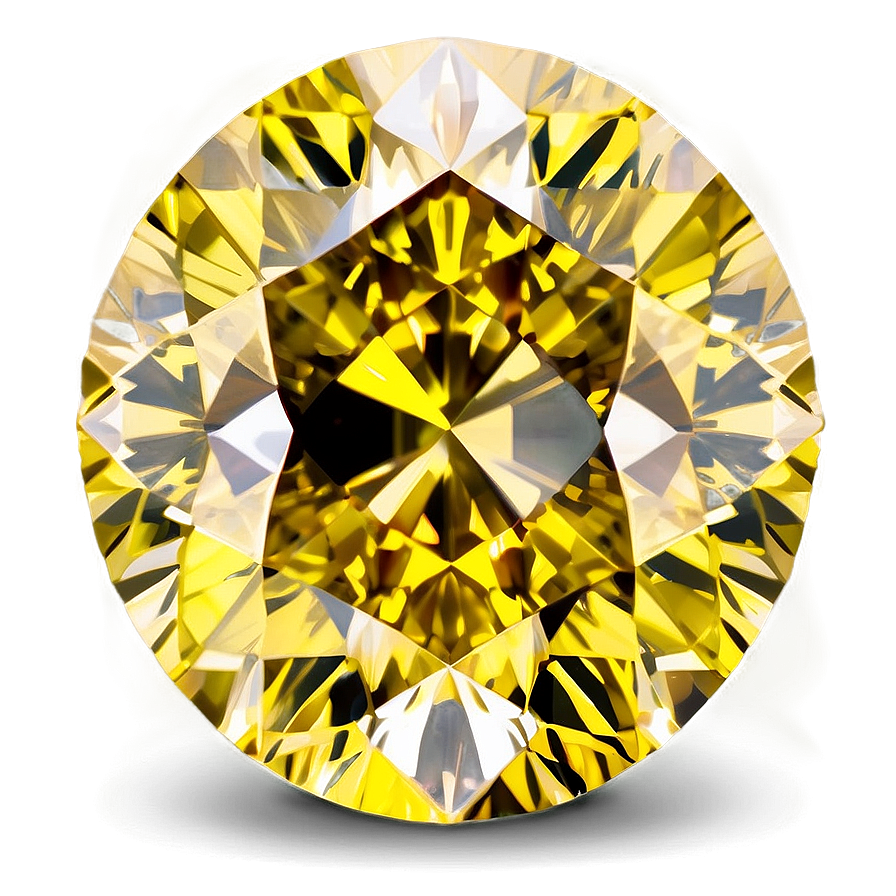 Fancy Yellow Diamond Jewel Png 06292024