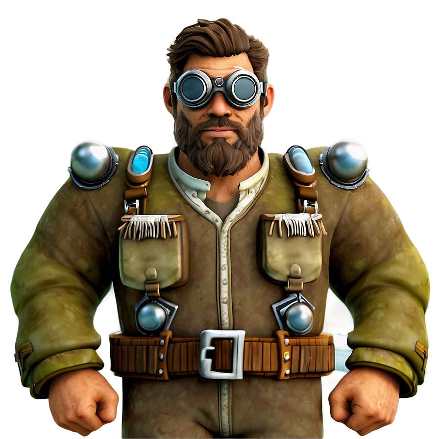 Fantasy Airship Pilot Png 06252024