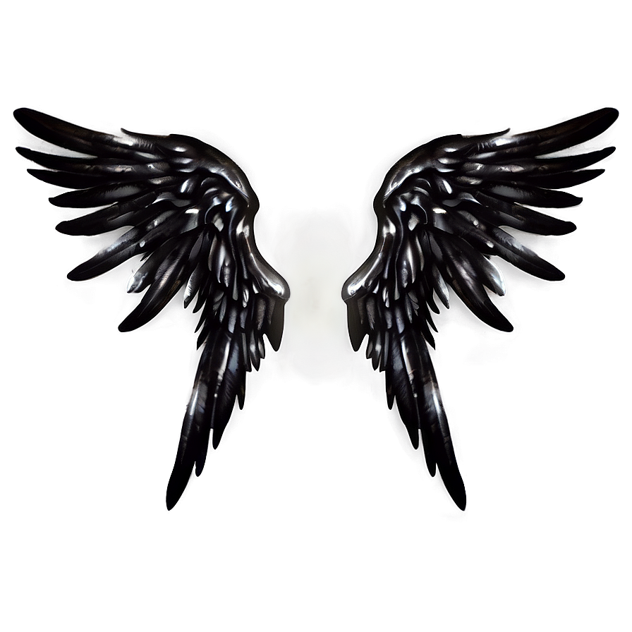 Fantasy Black Angelic Wings Png 06232024