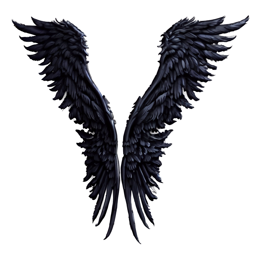 Fantasy Black Angelic Wings Png 06232024