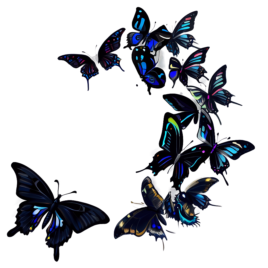 Fantasy Black Butterfly Drawing Png Tsl