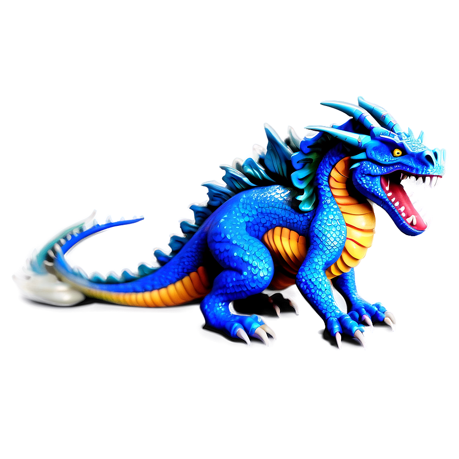 Fantasy Blue Dragon Design Png 06252024