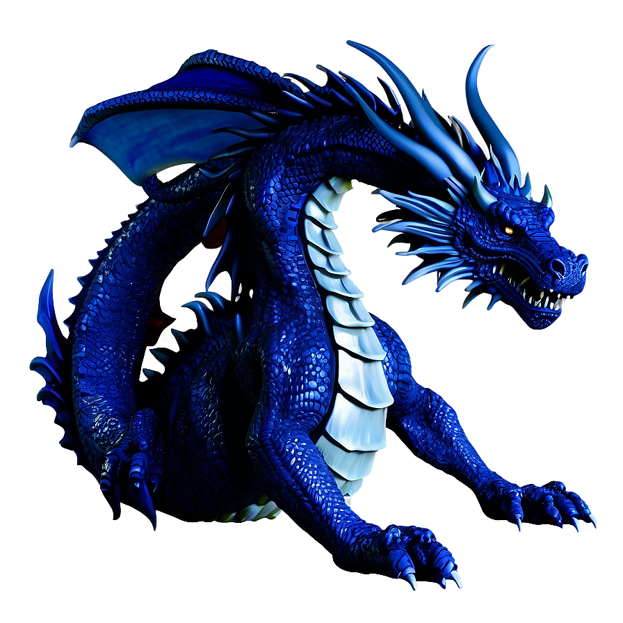 Fantasy Blue Dragon Design Png 06252024