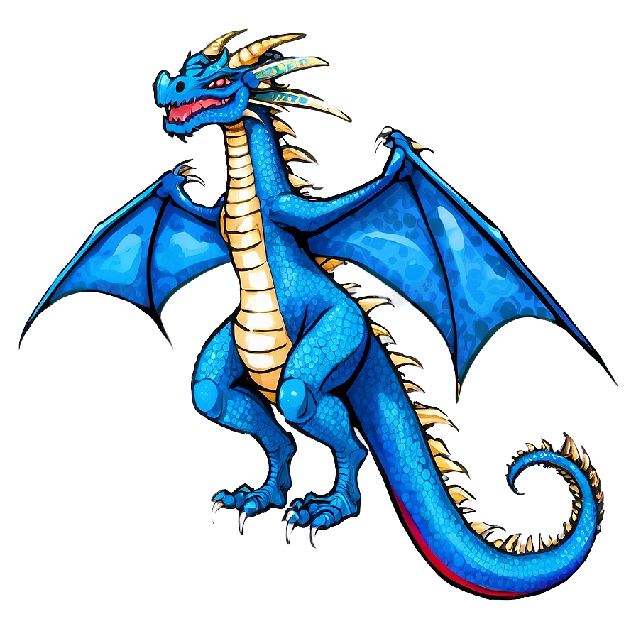 Fantasy Blue Dragon Png 05062024