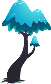 Fantasy Blue Glowing Tree