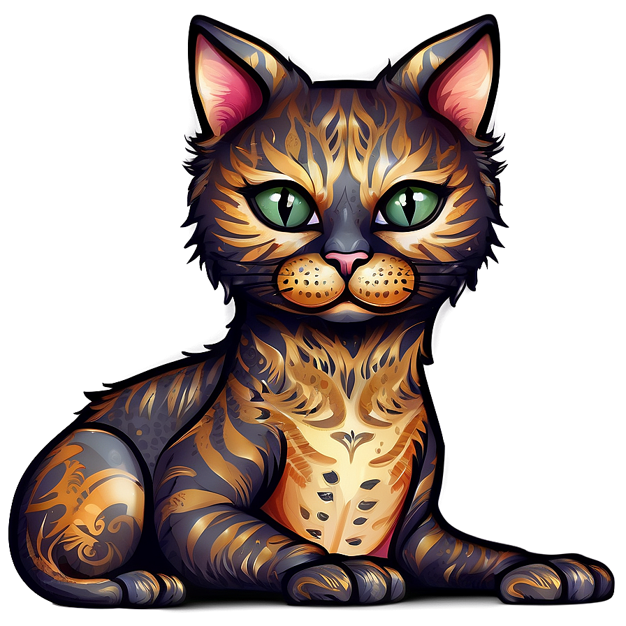 Fantasy Cat Creature Vector Png Ulw