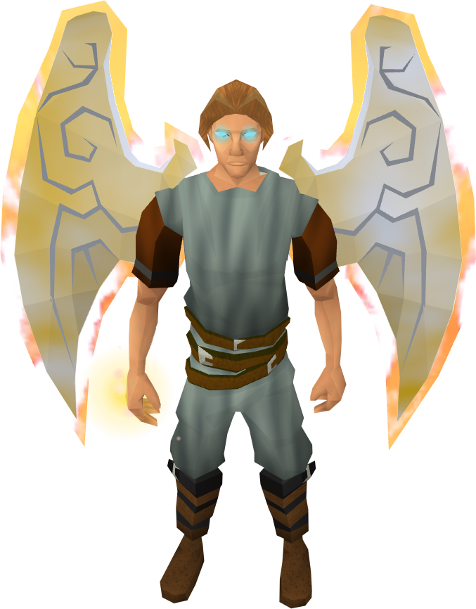 Fantasy Character With Fire Wings