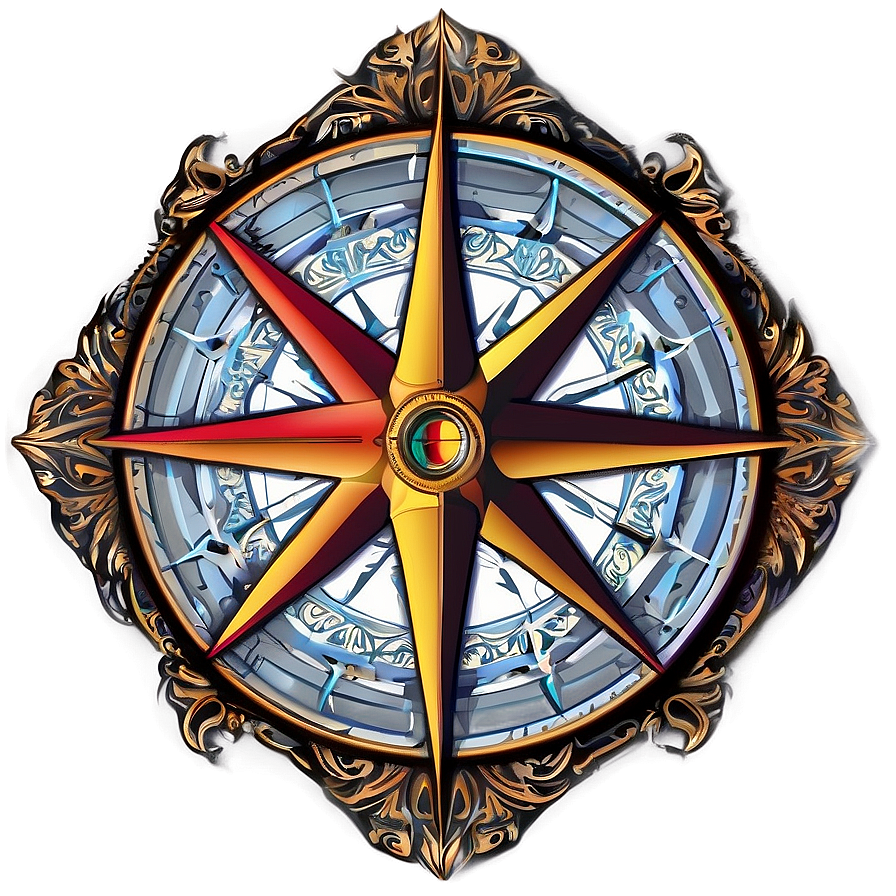 Fantasy Compass Rose Artwork Png Jwq16