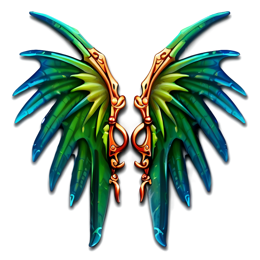 Fantasy Dragon Wings Design Png 66