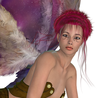 Fantasy Female Warriorwith Pink Hair