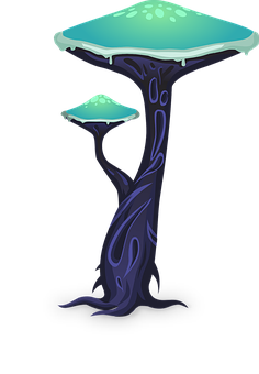 Fantasy Glowing Mushrooms