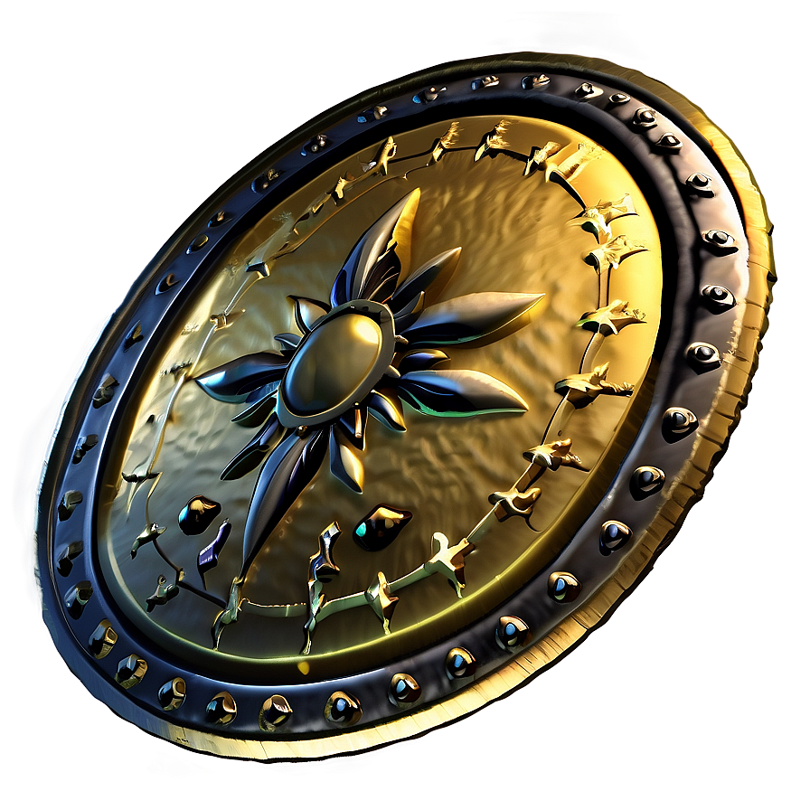 Fantasy Gold Shield Png Qin