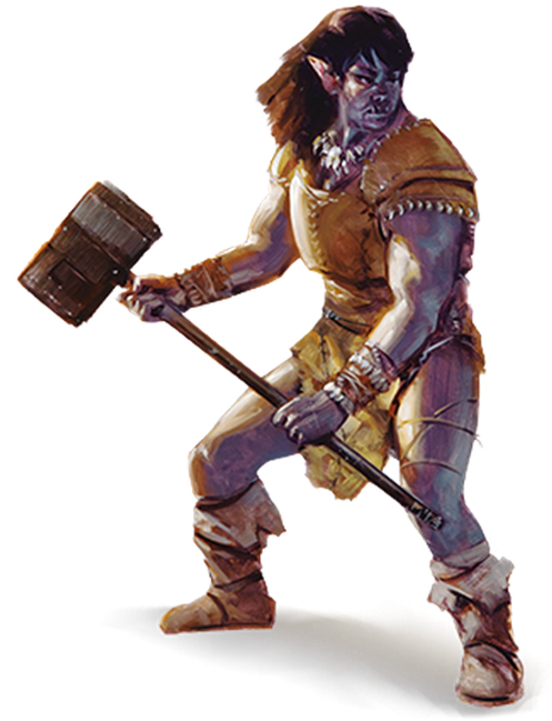 Fantasy Orc Warrior With Hammer