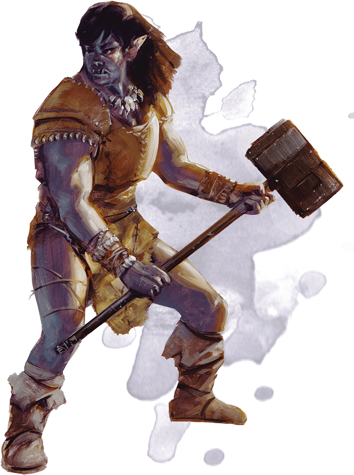 Fantasy Orc Warriorwith Hammer