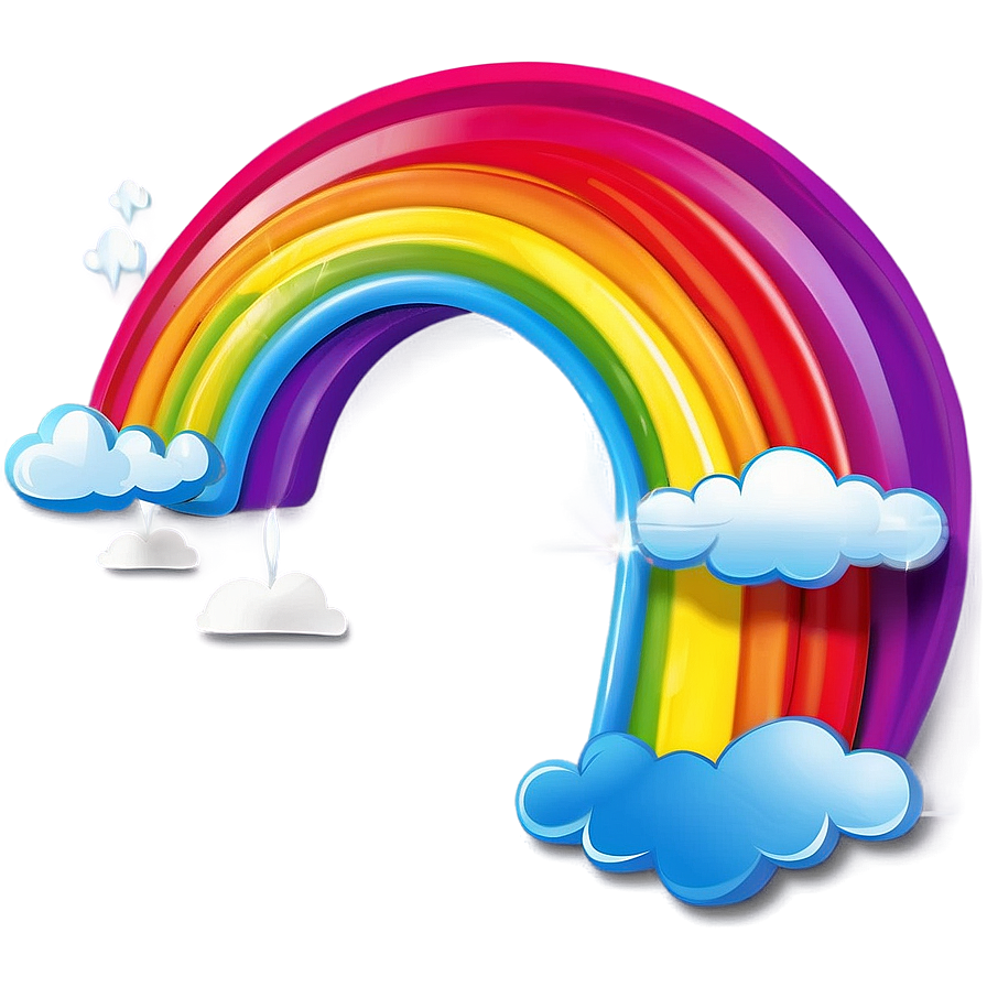 Fantasy Rainbow With Clouds Png Lxx