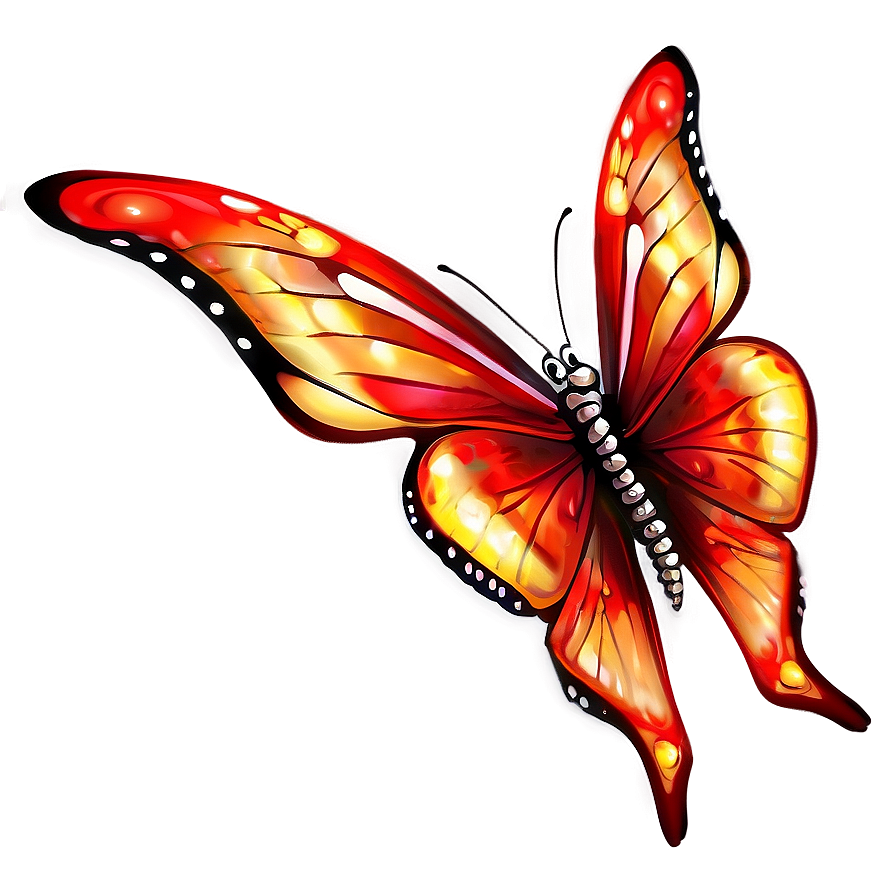 Fantasy Red Butterfly Png Ukx30