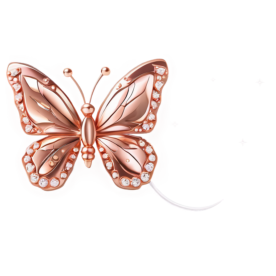 Fantasy Rose Gold Butterfly Png Eal