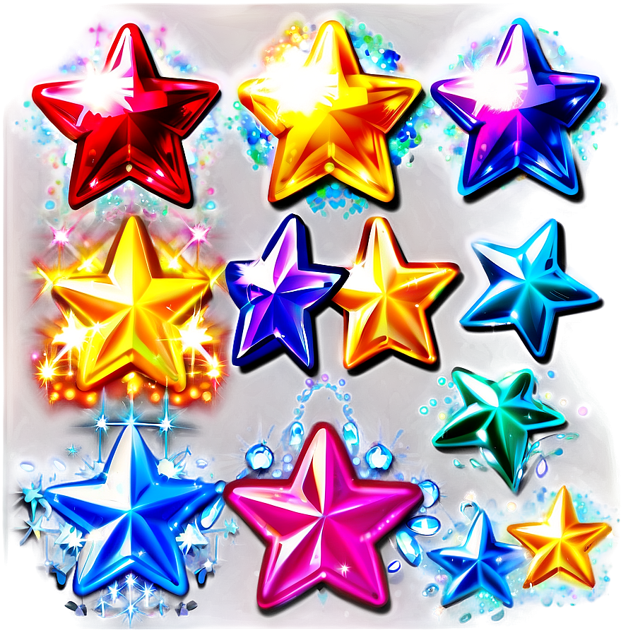 Fantasy Sparkle Stars Png 06252024