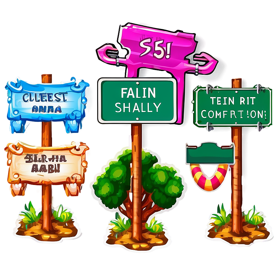 Fantasy Street Signs Png 06212024