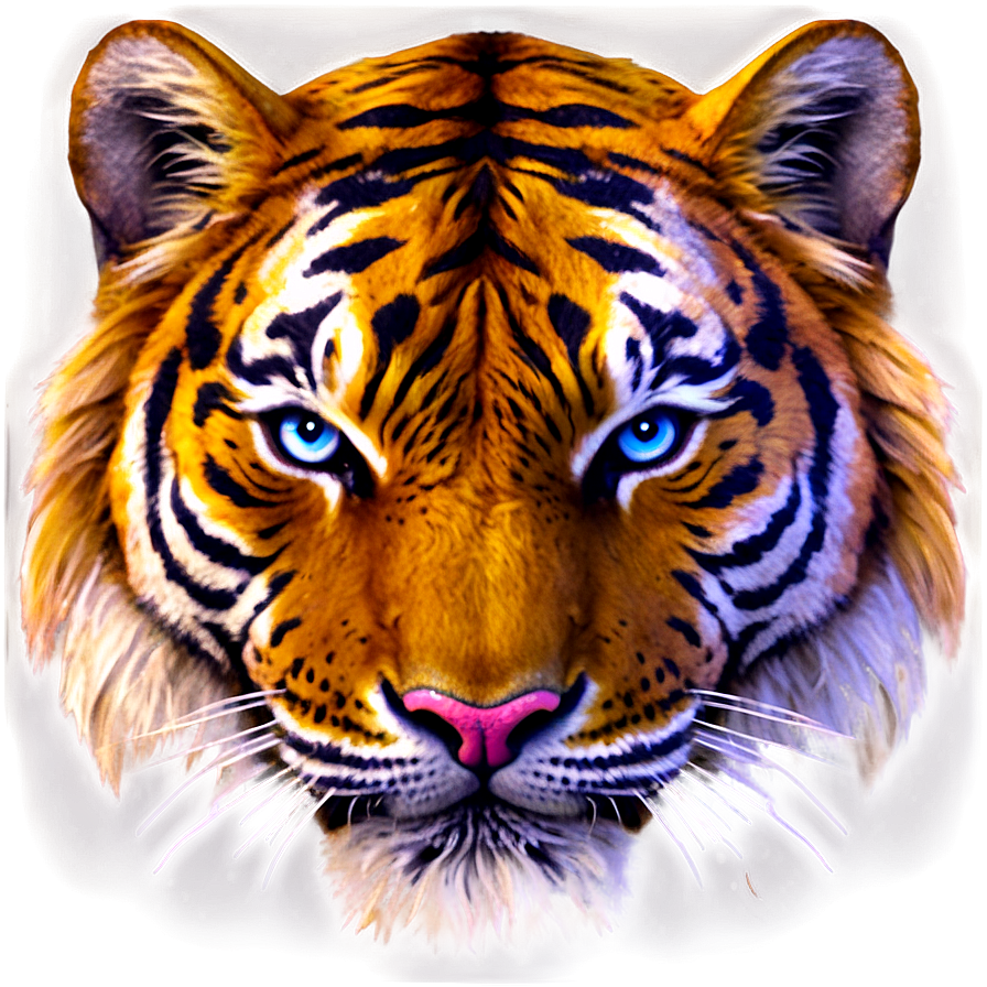 Fantasy Tiger Face Glow Png Acm7