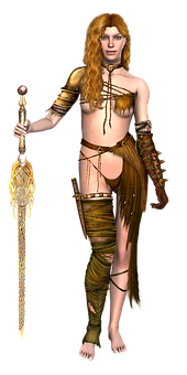 Fantasy Warrior Womanwith Sword