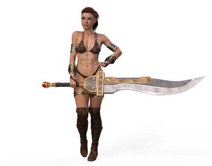 Fantasy Warrior Womanwith Sword