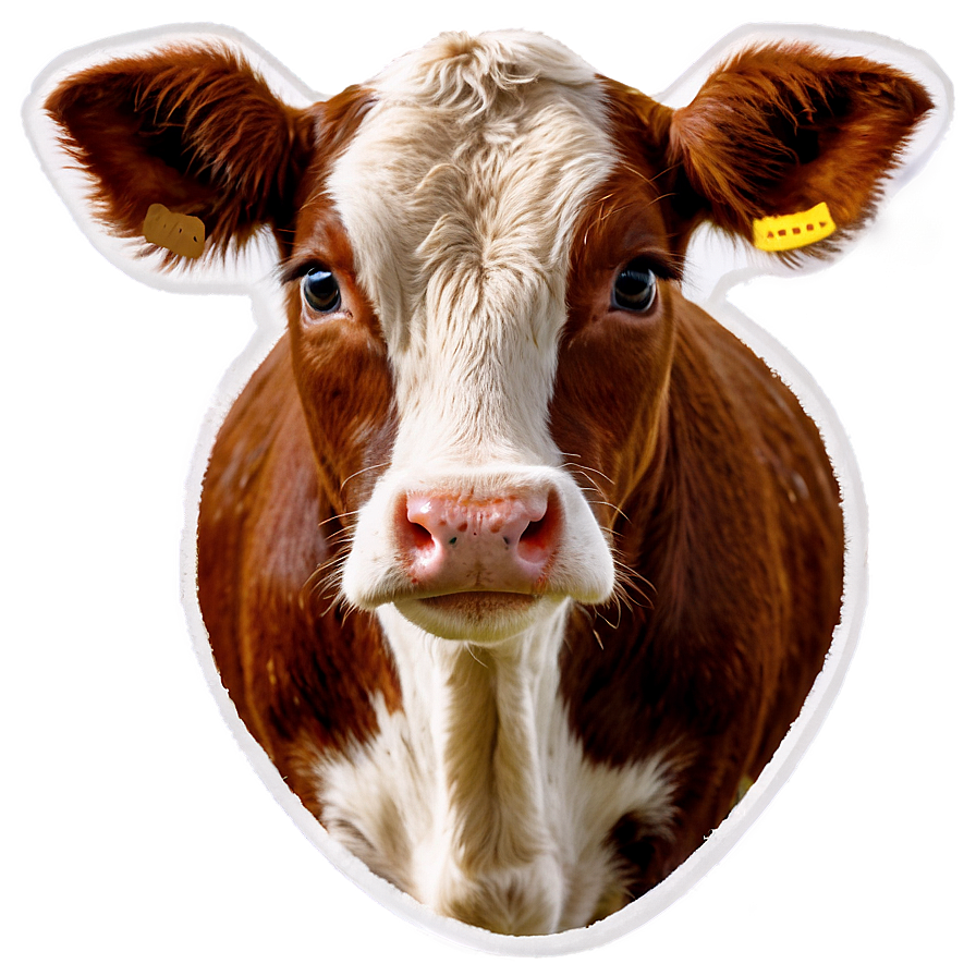 Farm Animal Cow Face Png 34