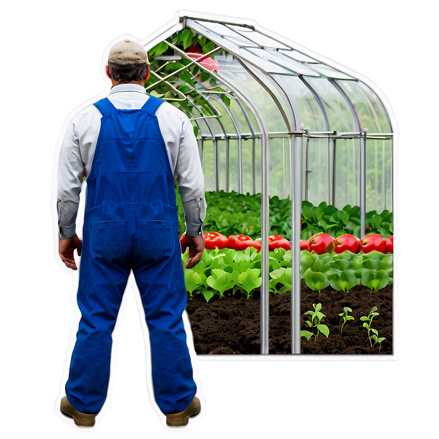 Farmer And Greenhouse Png Omg97