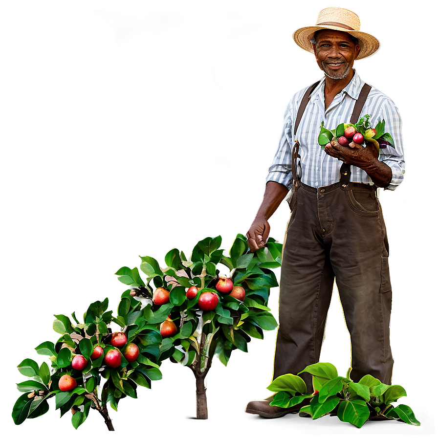 Farmer With Apple Trees Png Gby