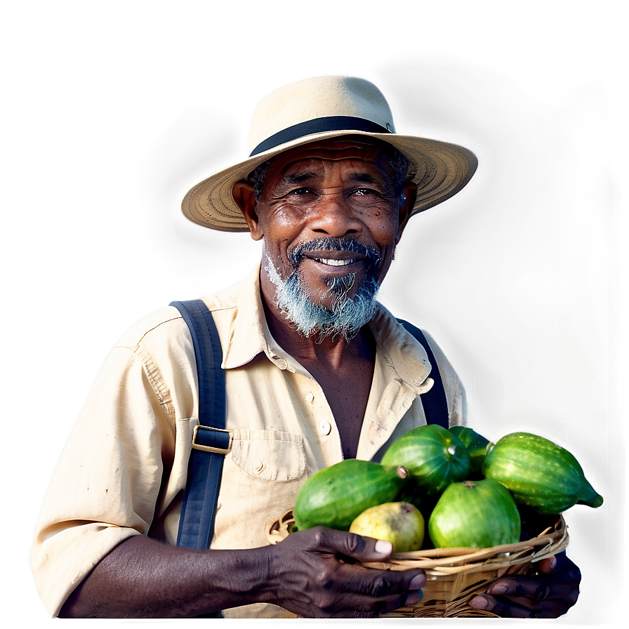 Farmer With Organic Produce Png 05242024