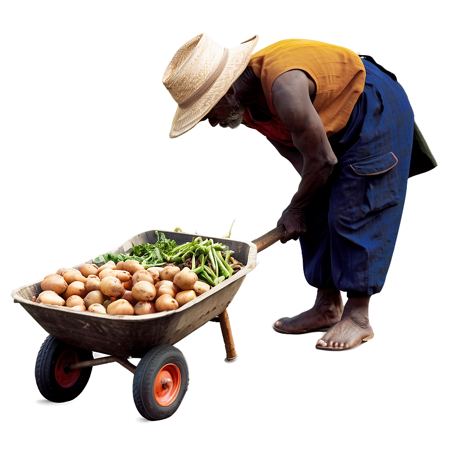 Farmer With Wheelbarrow Png Ykm