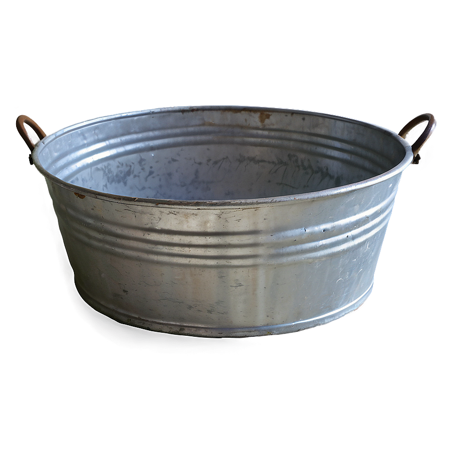 Farmhouse Galvanized Metal Tub Png Krn