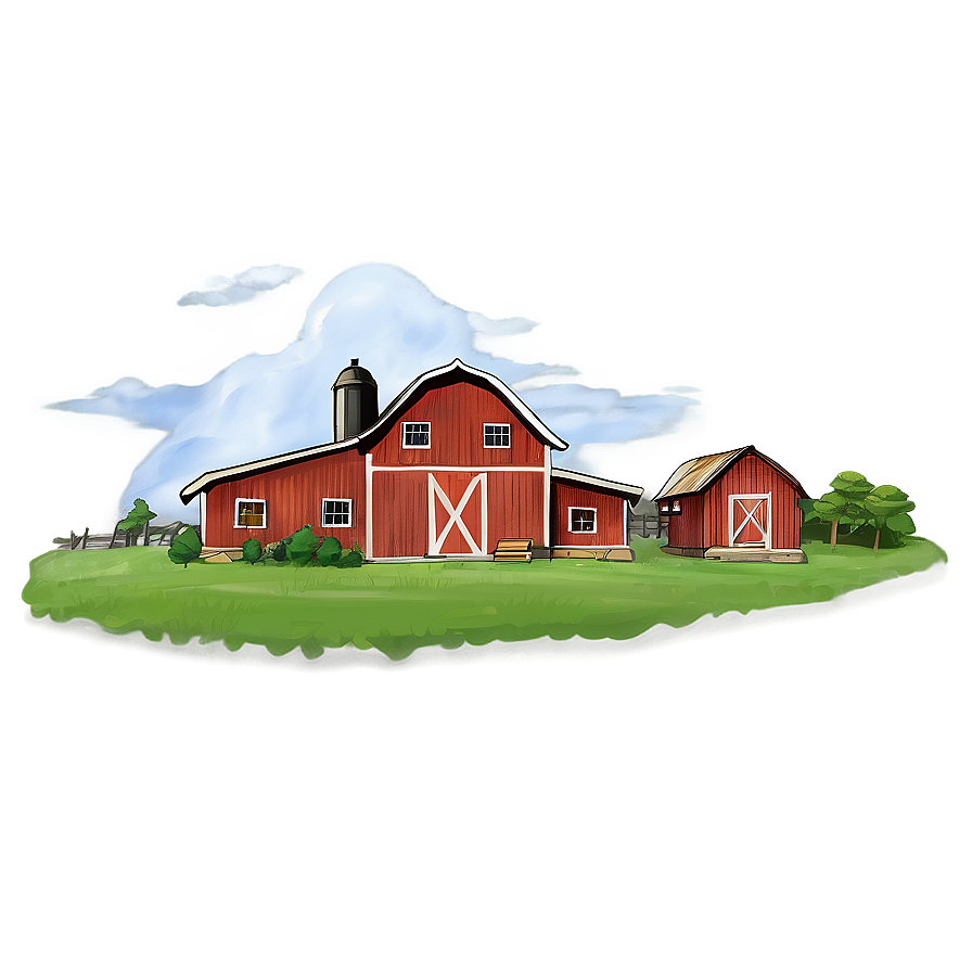 Farmhouse Scenery Png Vpl