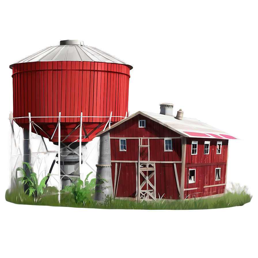 Farmhouse Water Tower Png 53