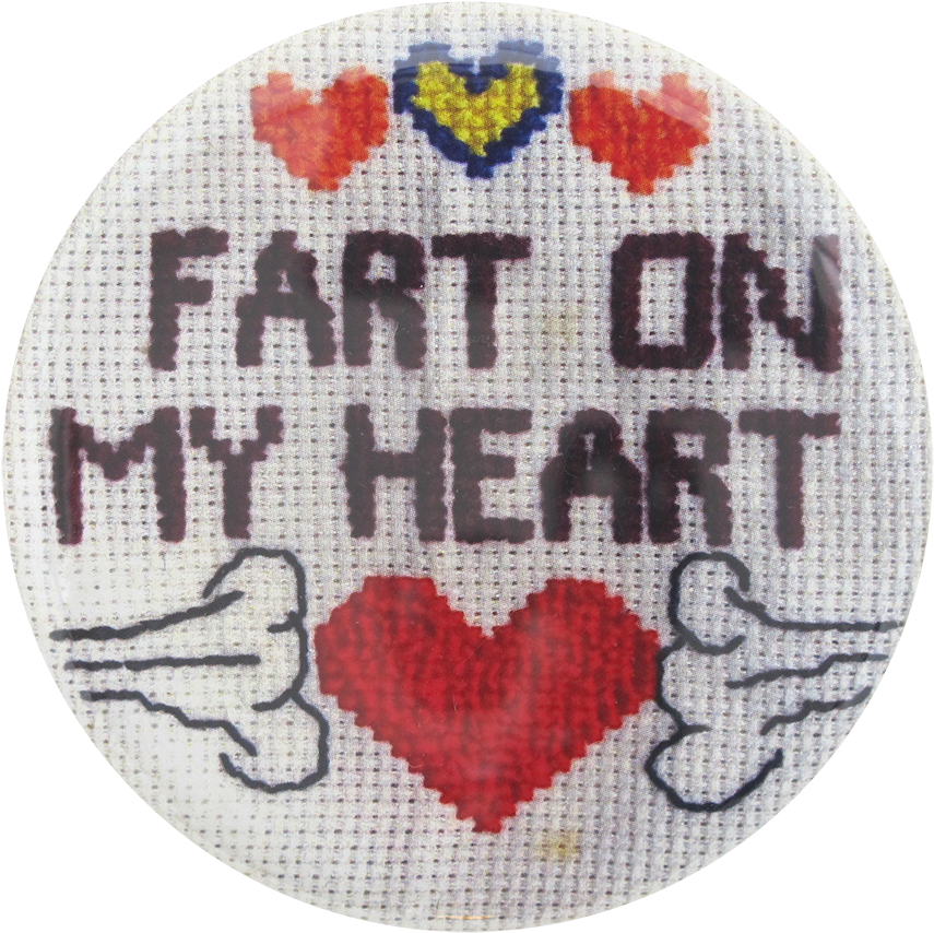 Fart On My Heart Cross Stitch