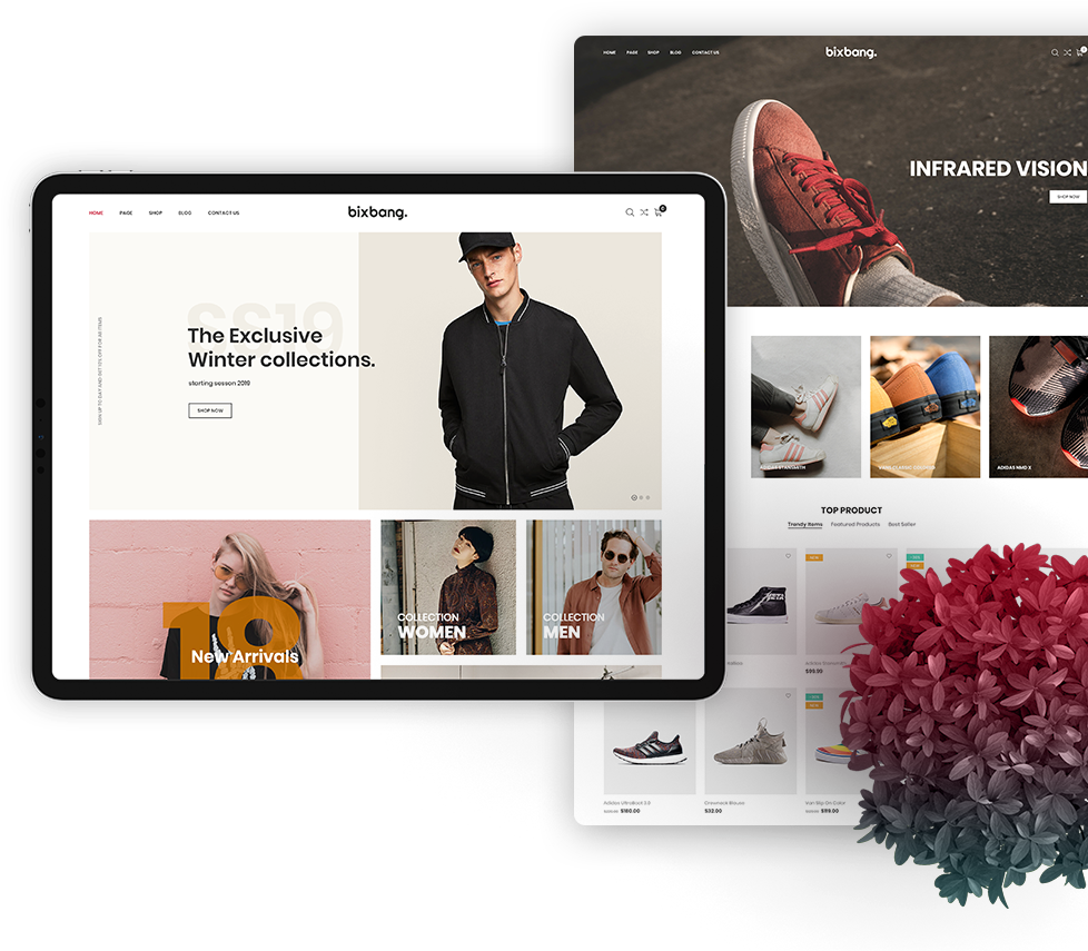 Fashion Ecommerce Website Display Mockup