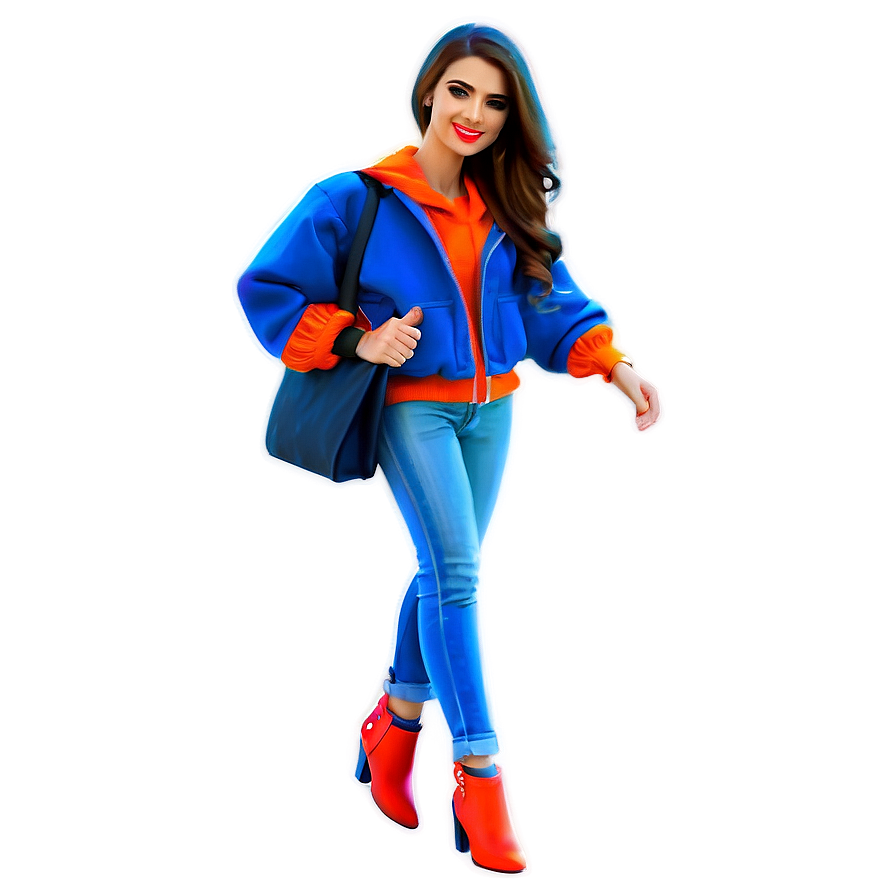 Fashion Girl Cartoon Png 06132024