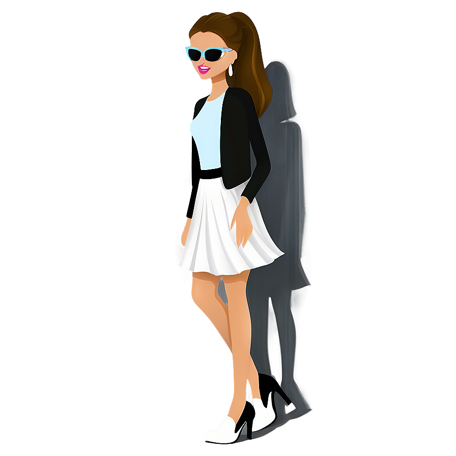 Fashion Girl Cartoon Png Fdv