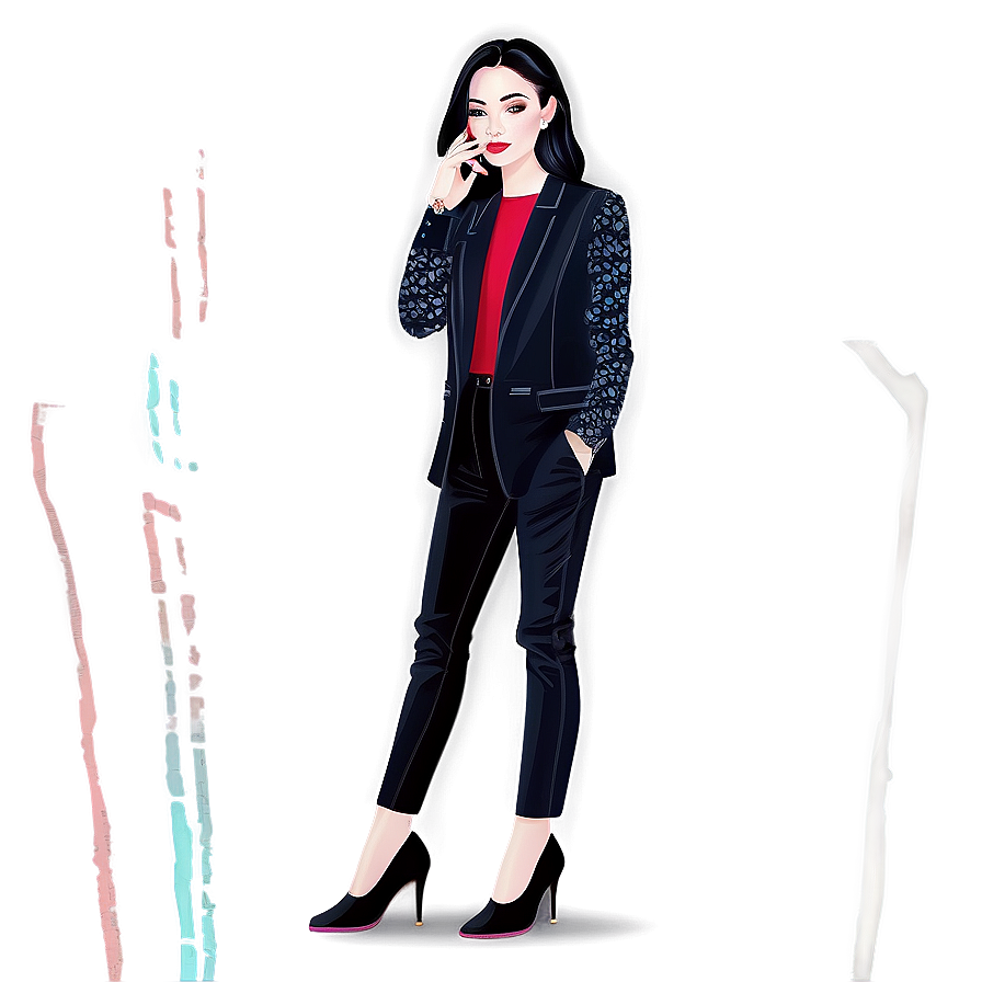 Fashion Girl Illustration Png 05032024