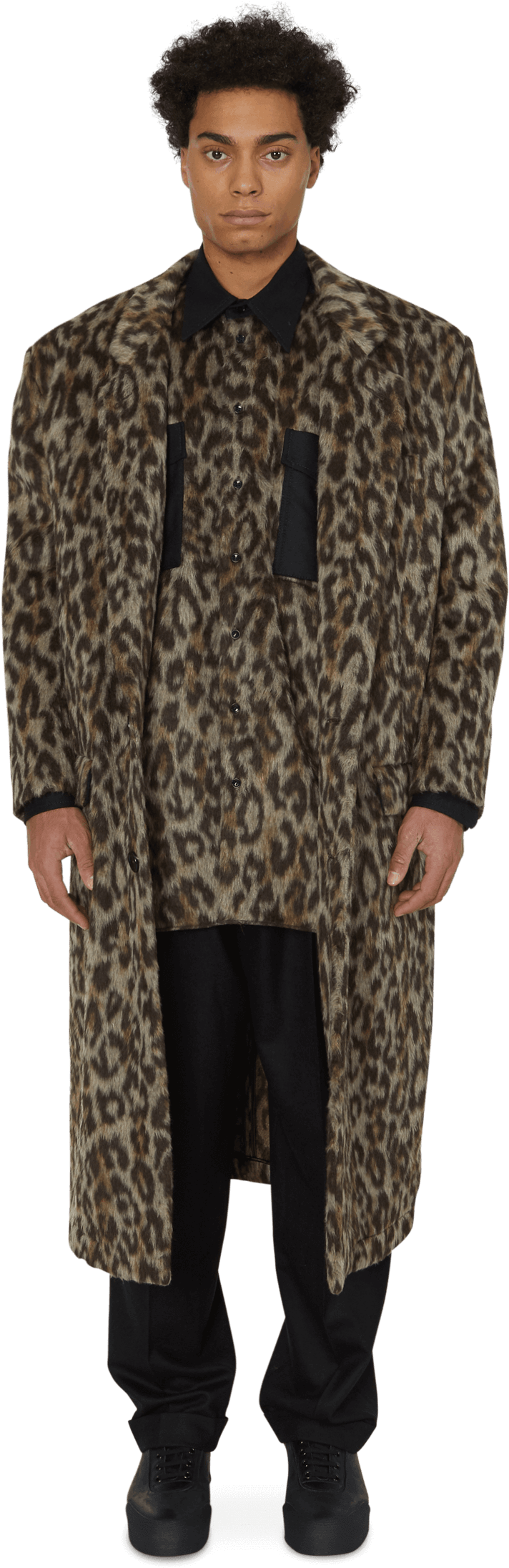 Fashion Model Leopard Print Coat