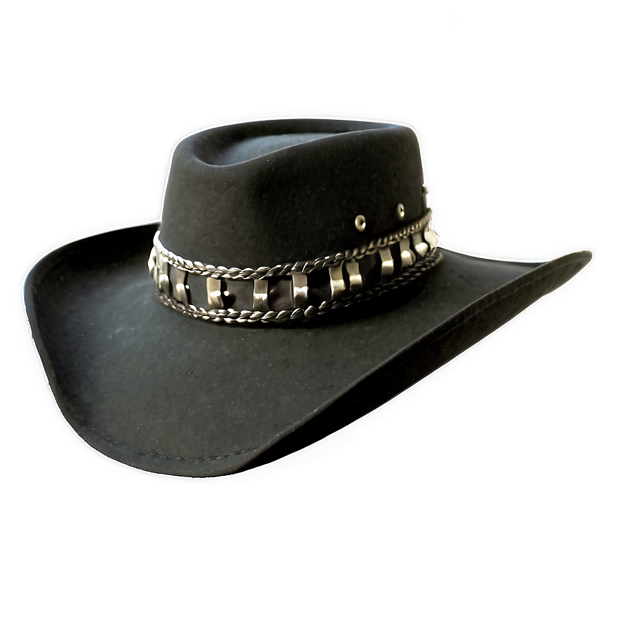 Fashionable Black Cowboy Hat Png 8