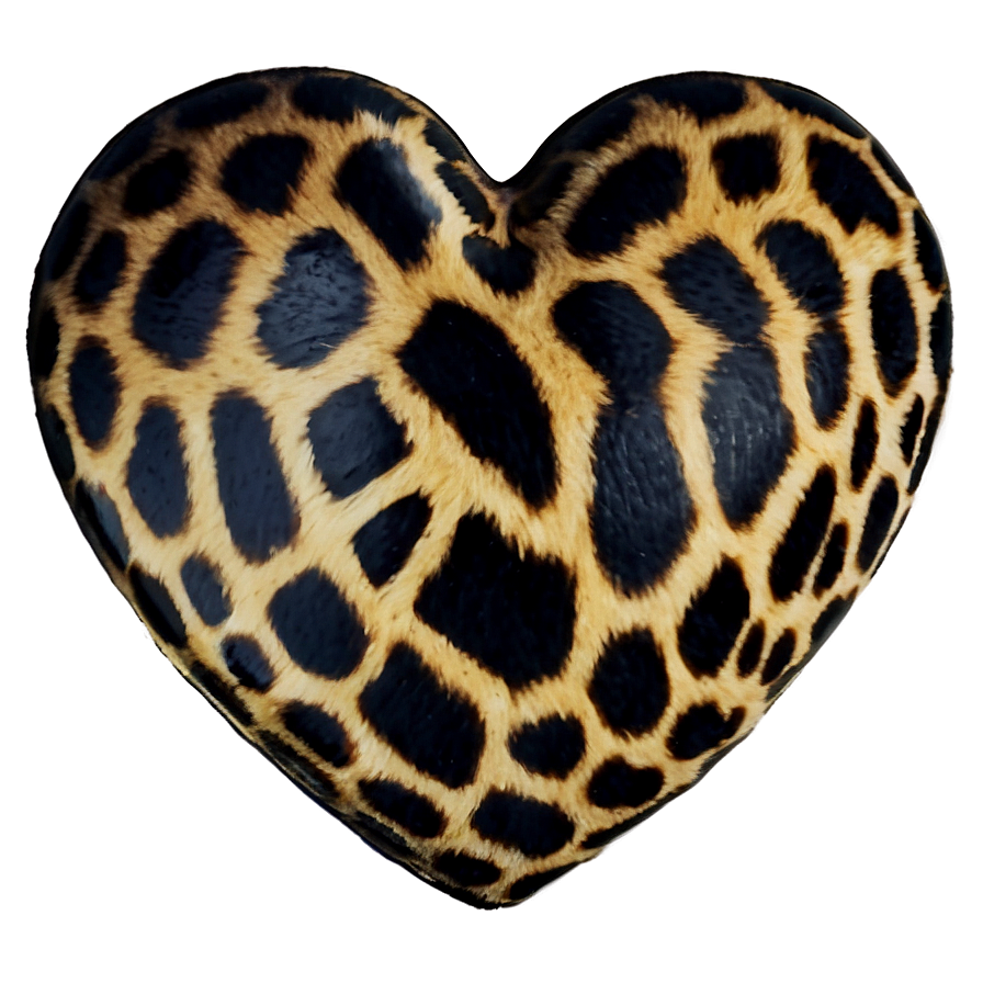 Fashionable Leopard Heart Png 06282024