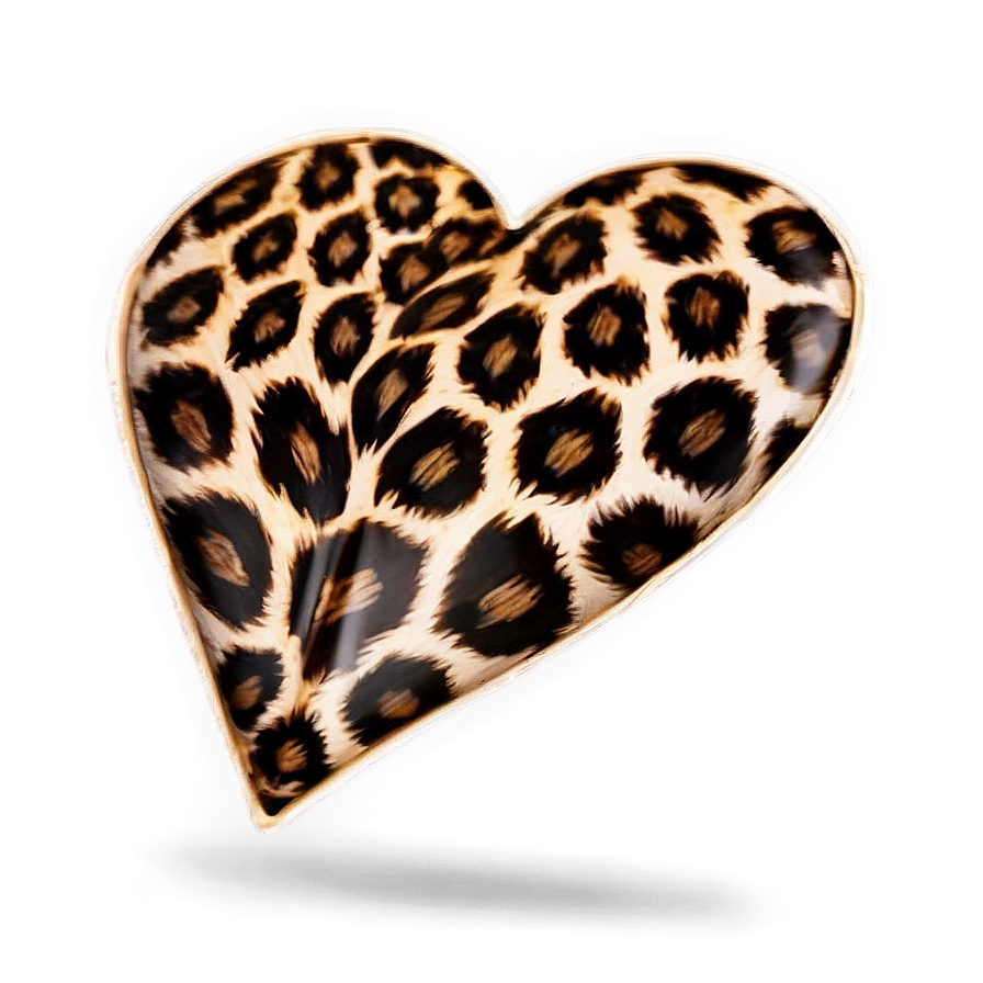 Fashionable Leopard Heart Png 51