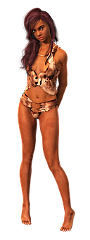 Fashionable Modelin Animal Print Bikini