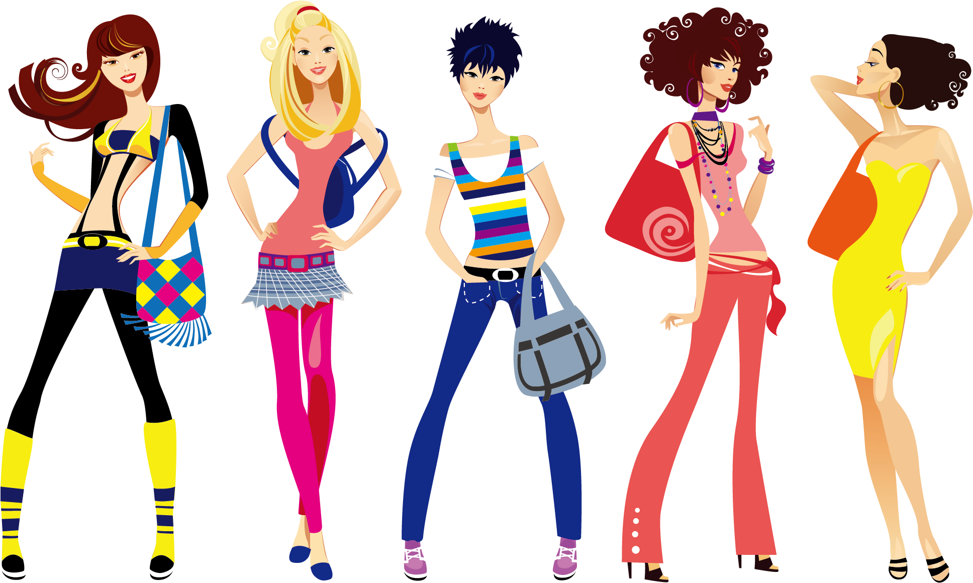 Fashionable Women Illustration